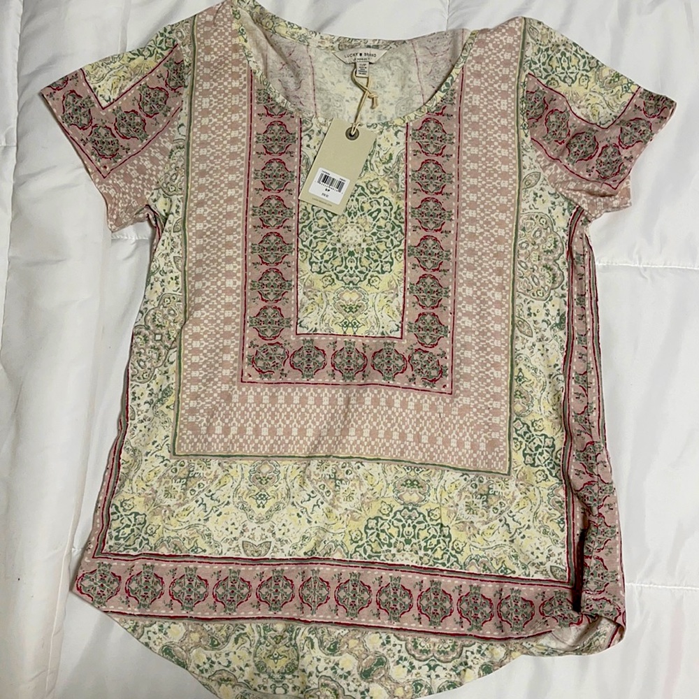 NWT Lucky 🍀 Brand Cotton shirt Size Small/petite